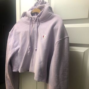 Worn twice Champion cropped hoodie